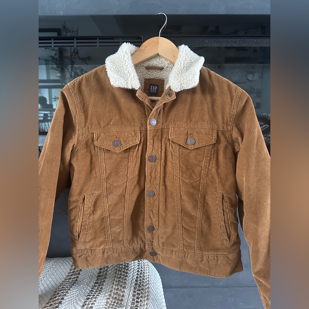 GAP Youth Brown Sherpa-Lined Jacket NWOT!